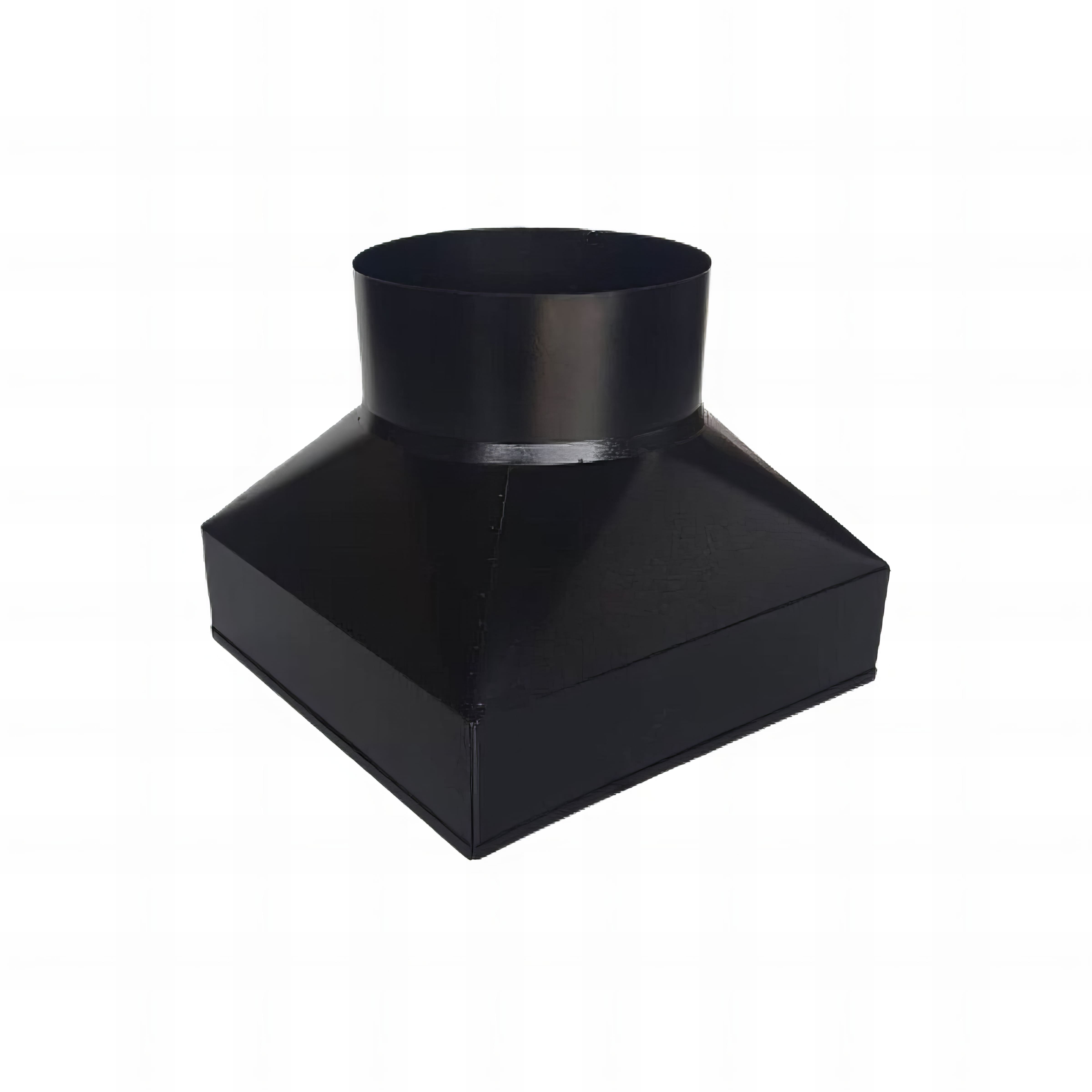 ADAPTADOR COIFA BASE ALTA PRETO EPÓXI 30,5X30,5 SAÍDA 200 MM