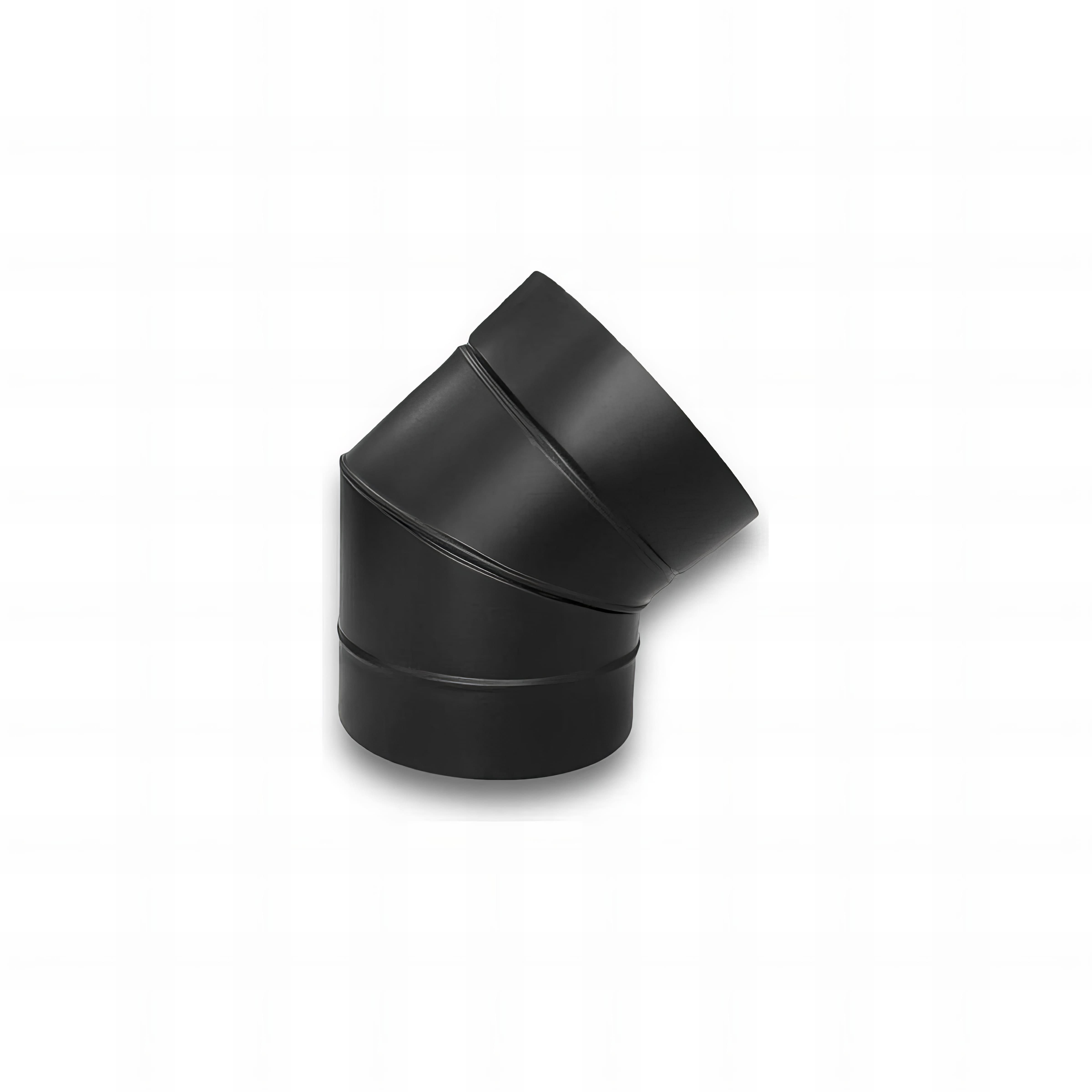 Curva 45° 110MM Para Chaminé Preto Epóxi