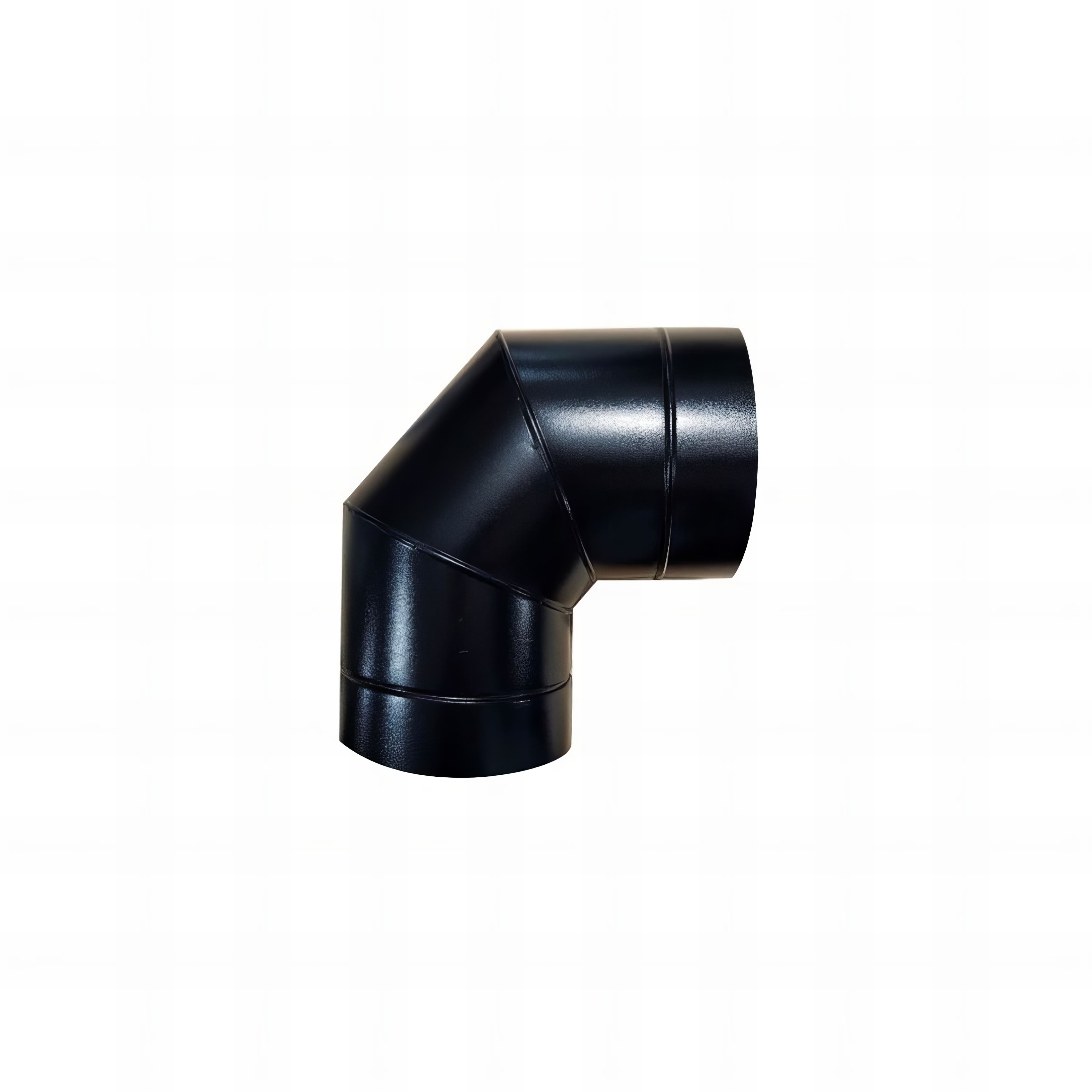 Curva 90° 150 MM Para Chaminé Preto Epóxi