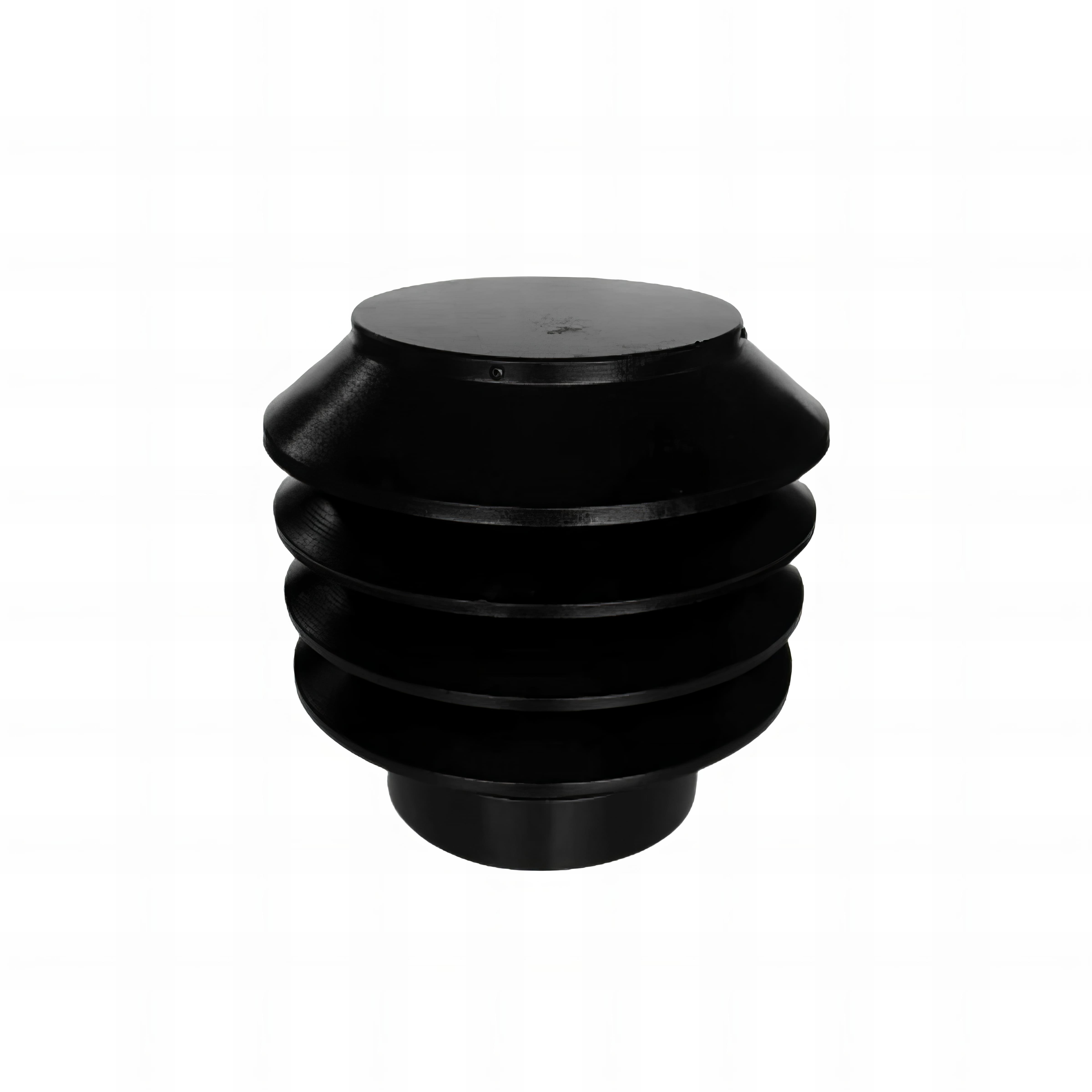 Chapéu Anéis Preto Epóxi 250 mm Para Chaminé