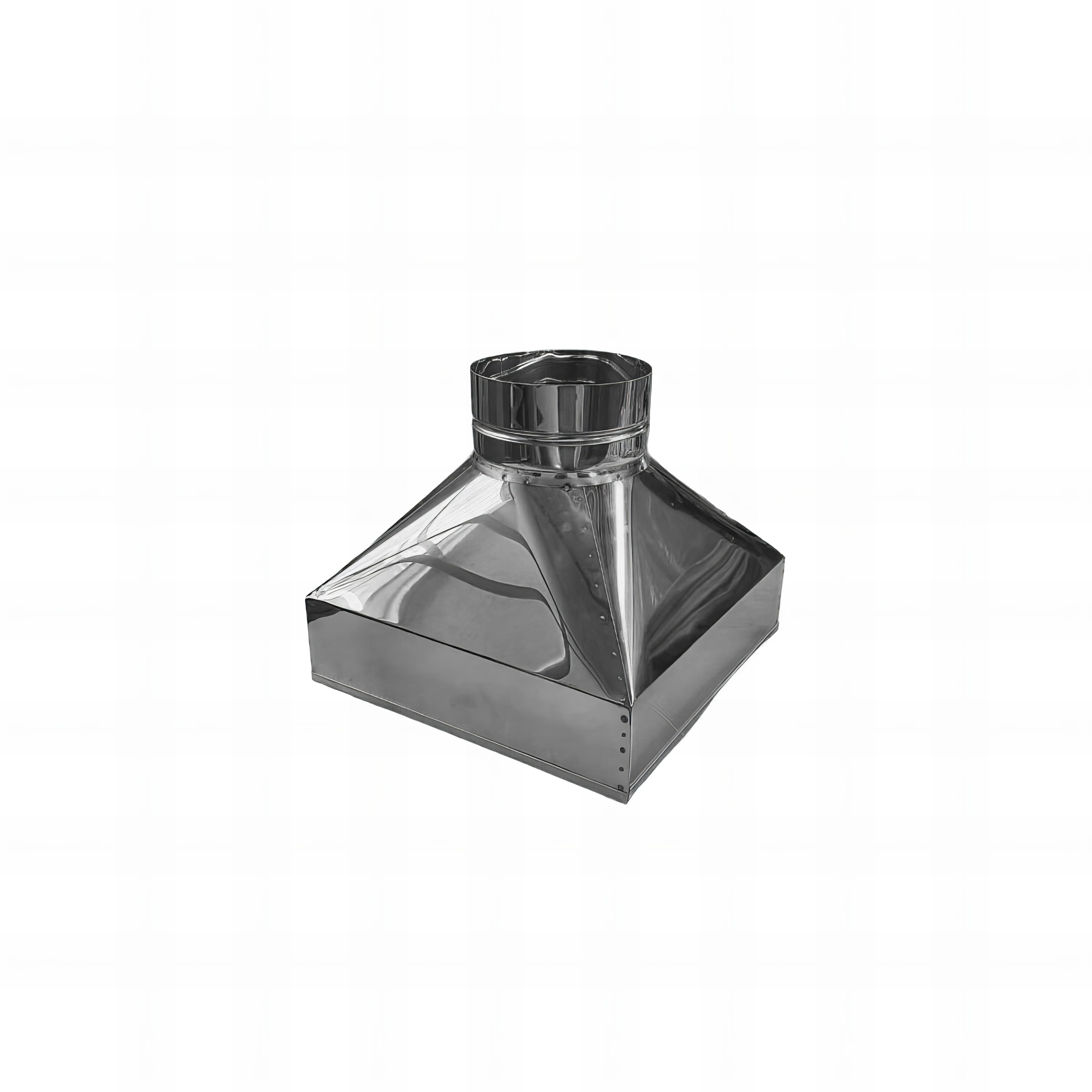 ADAPTADOR COIFA BASE ALTA INOX 304 30,5X30,5 SAÍDA 200 MM
