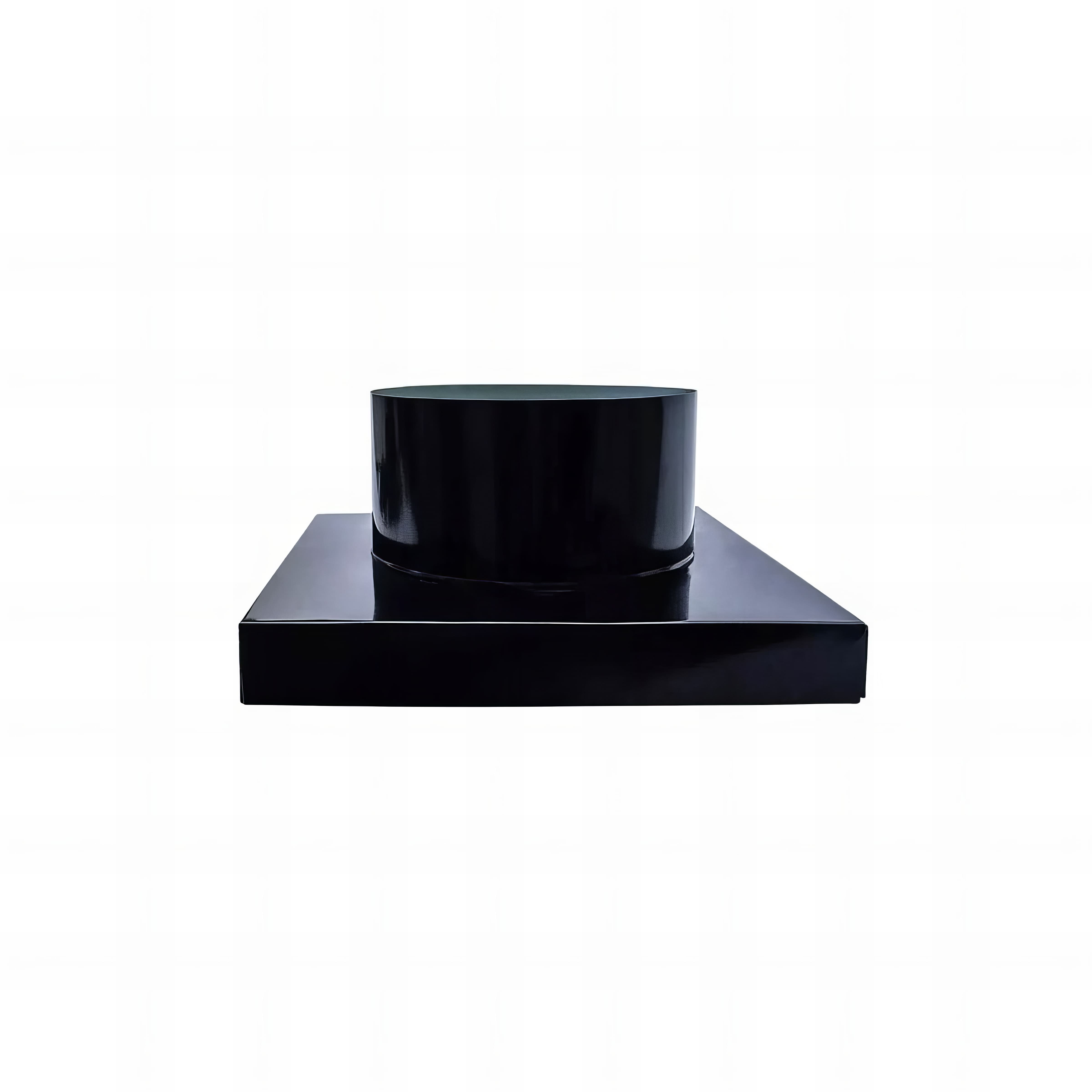 ADAPTADOR COIFA BASE BAIXA PRETO EPÓXI 30,5X30,5 SAÍDA 200mm