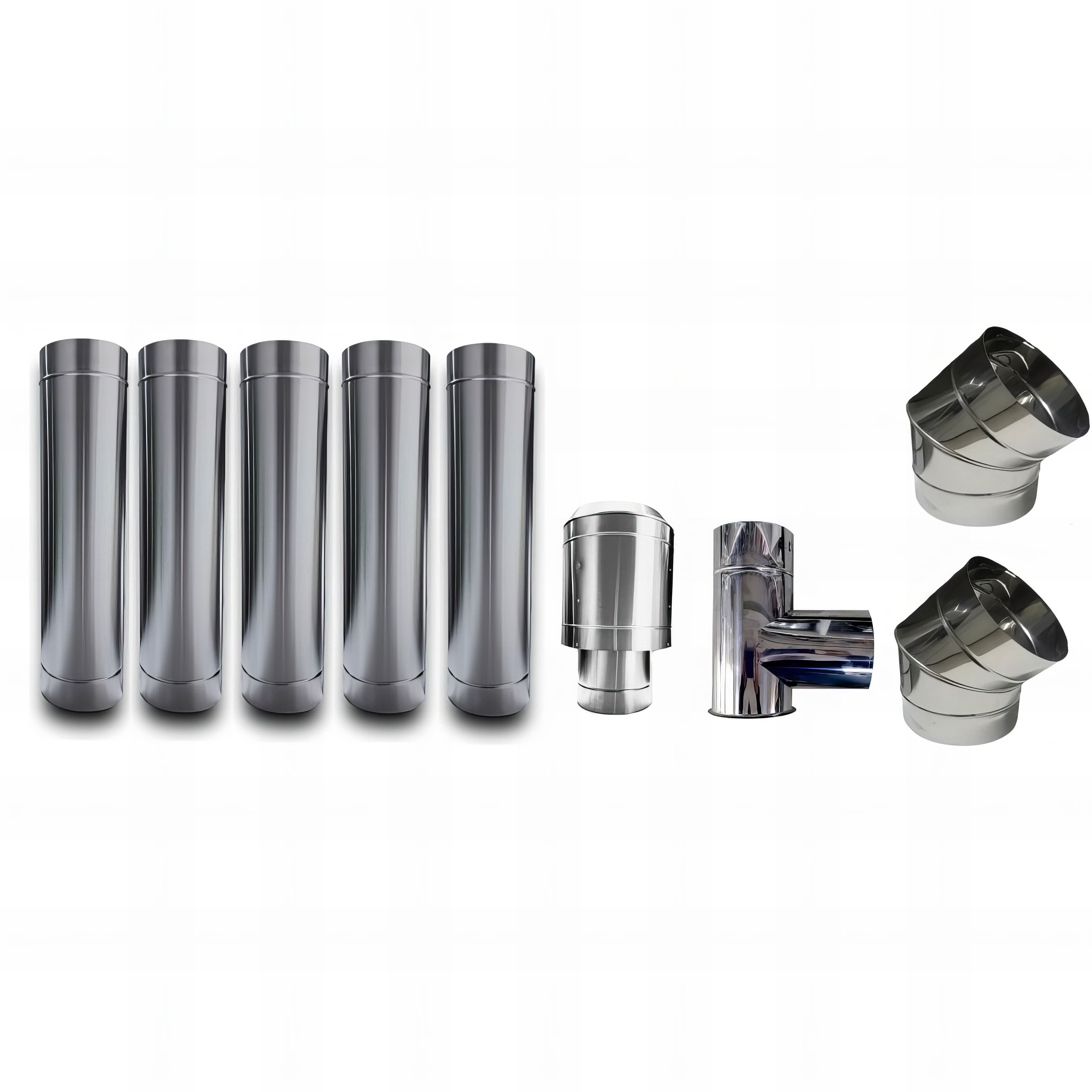 kit fogão a lenha 110mm / 115mm INOX 430