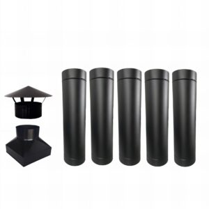 KIT CHAMINÉ PARA CHURRASQUEIRA PRÉ MONTADA CONTÉM 7 PEÇAS 200 MM