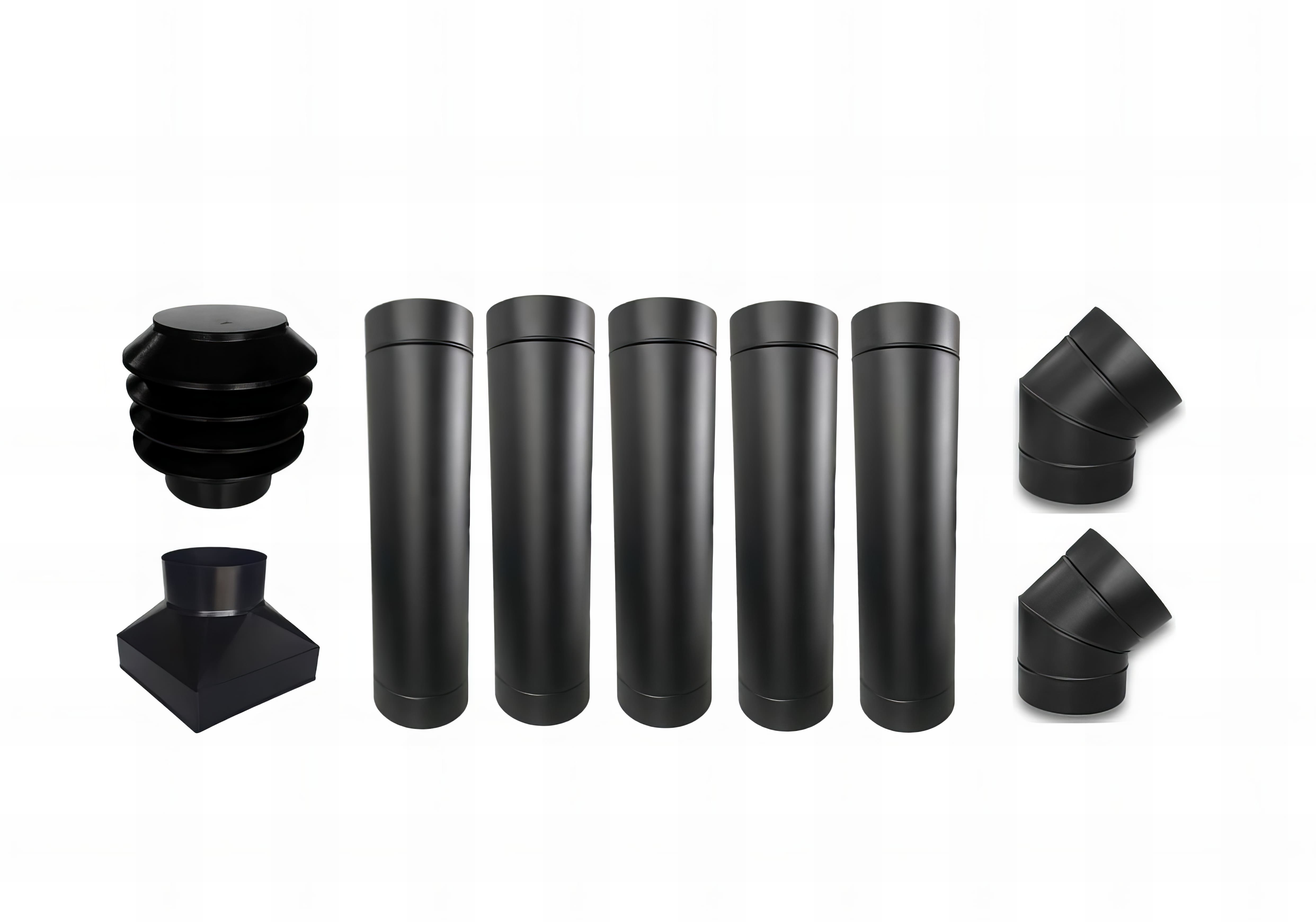 KIT CHAMINÉ CONTÉM 9 PEÇAS PARA CHURRASQUEIRA PRÉ MONTADA 200MM
