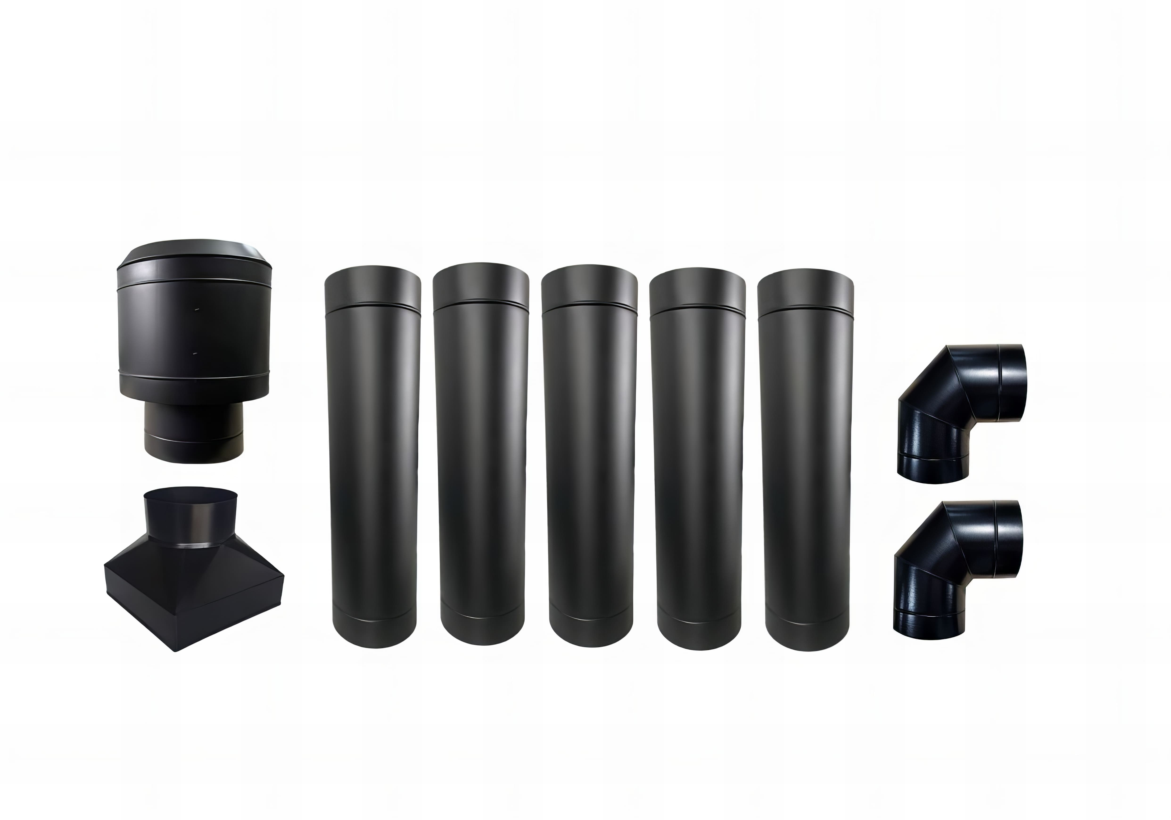 KIT CHAMINÉ 200MM PARA CHURRASQUEIRA PRÉ MONTADA CONTÉM 9 PEÇAS