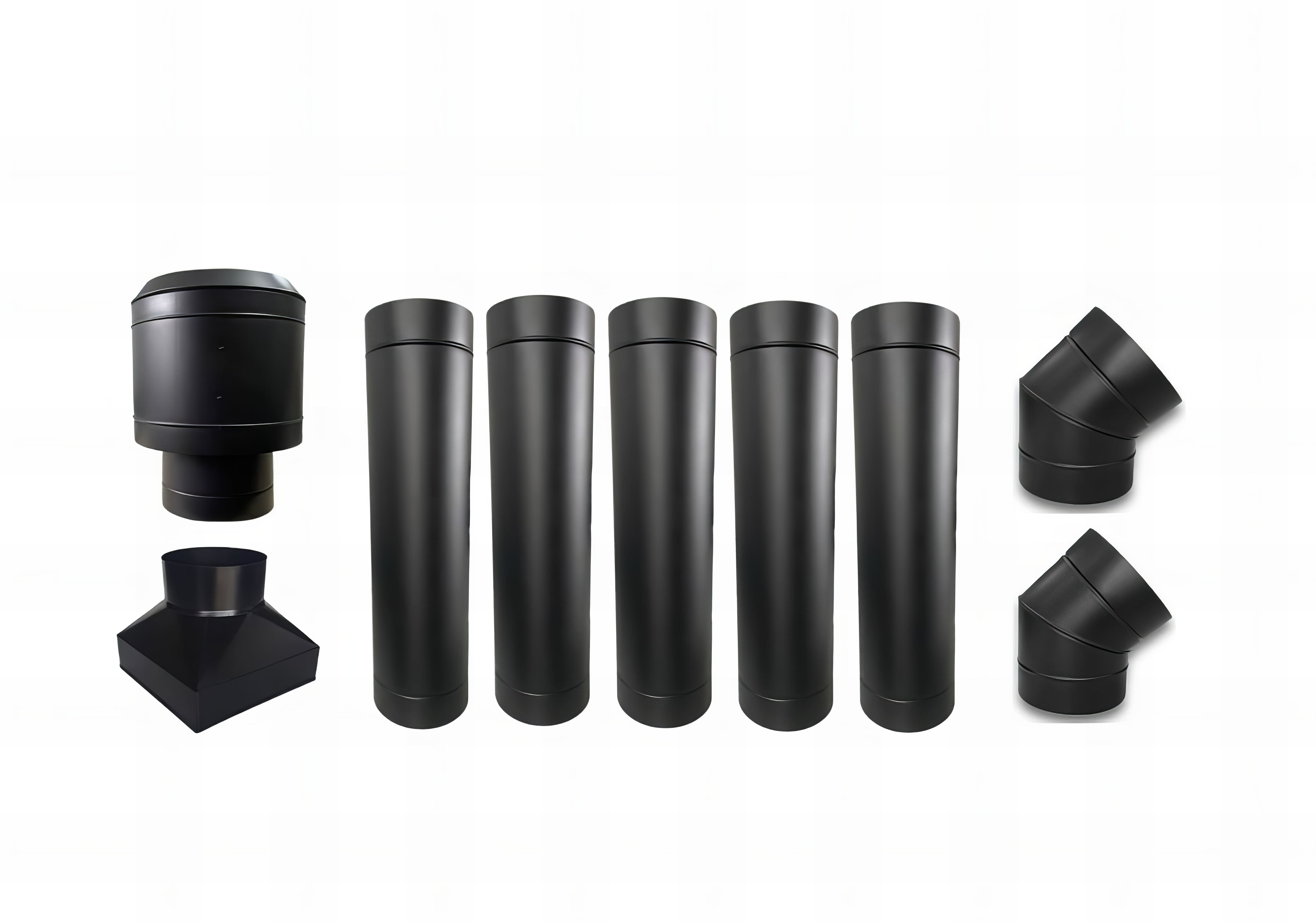 KIT CHAMINÉ 200MM PARA CHURRASQUEIRA PRÉ MONTADA  9 PEÇAS