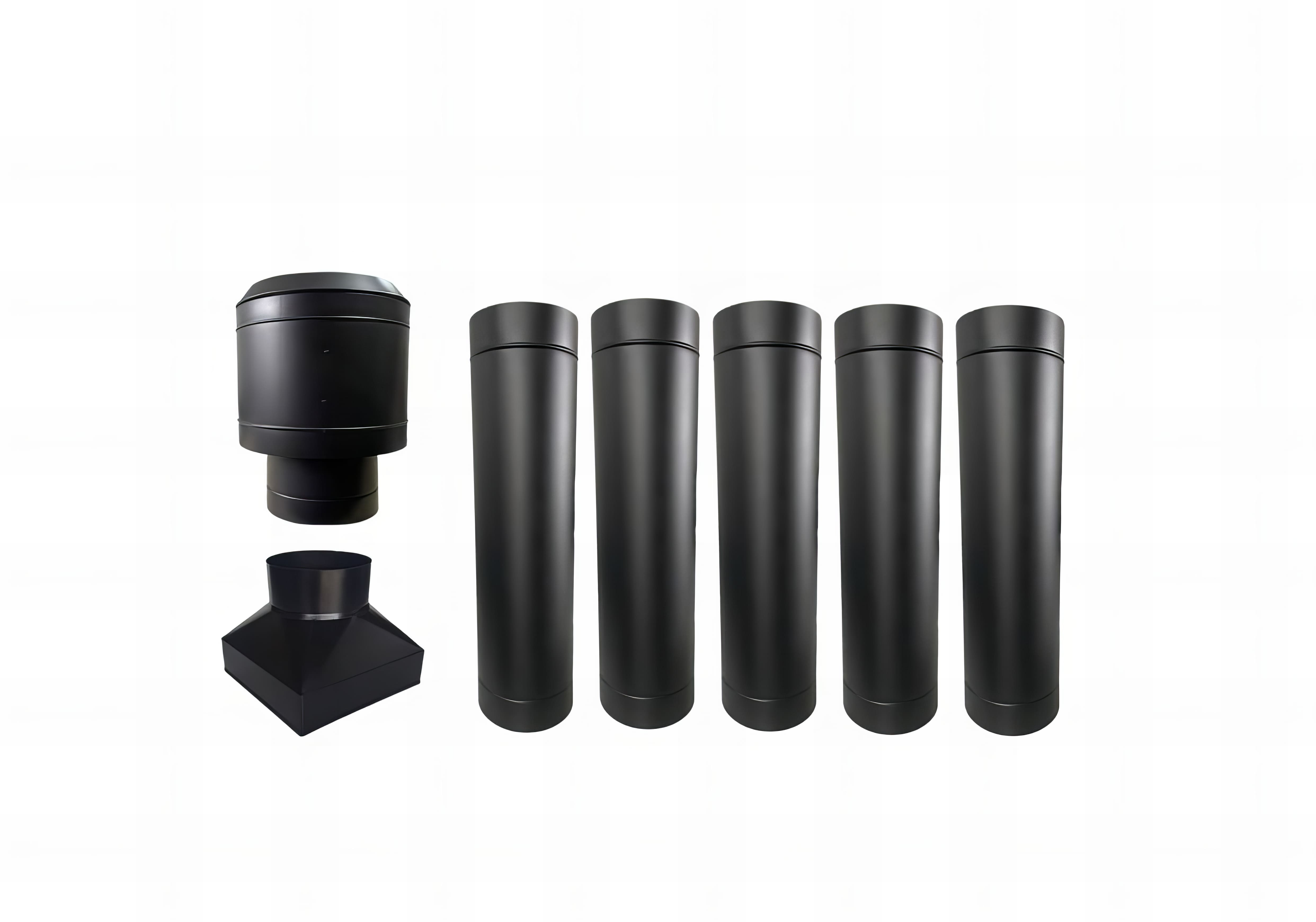 KIT CHAMINÉ PARA CHURRASQUEIRA PRÉ MONTADA 200 MM CONTÉM 7 PEÇAS: