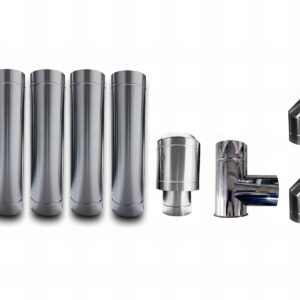 kit fogão a lenha 110mm / 115mm  CONTÉM 9 PEÇAS INOX 304