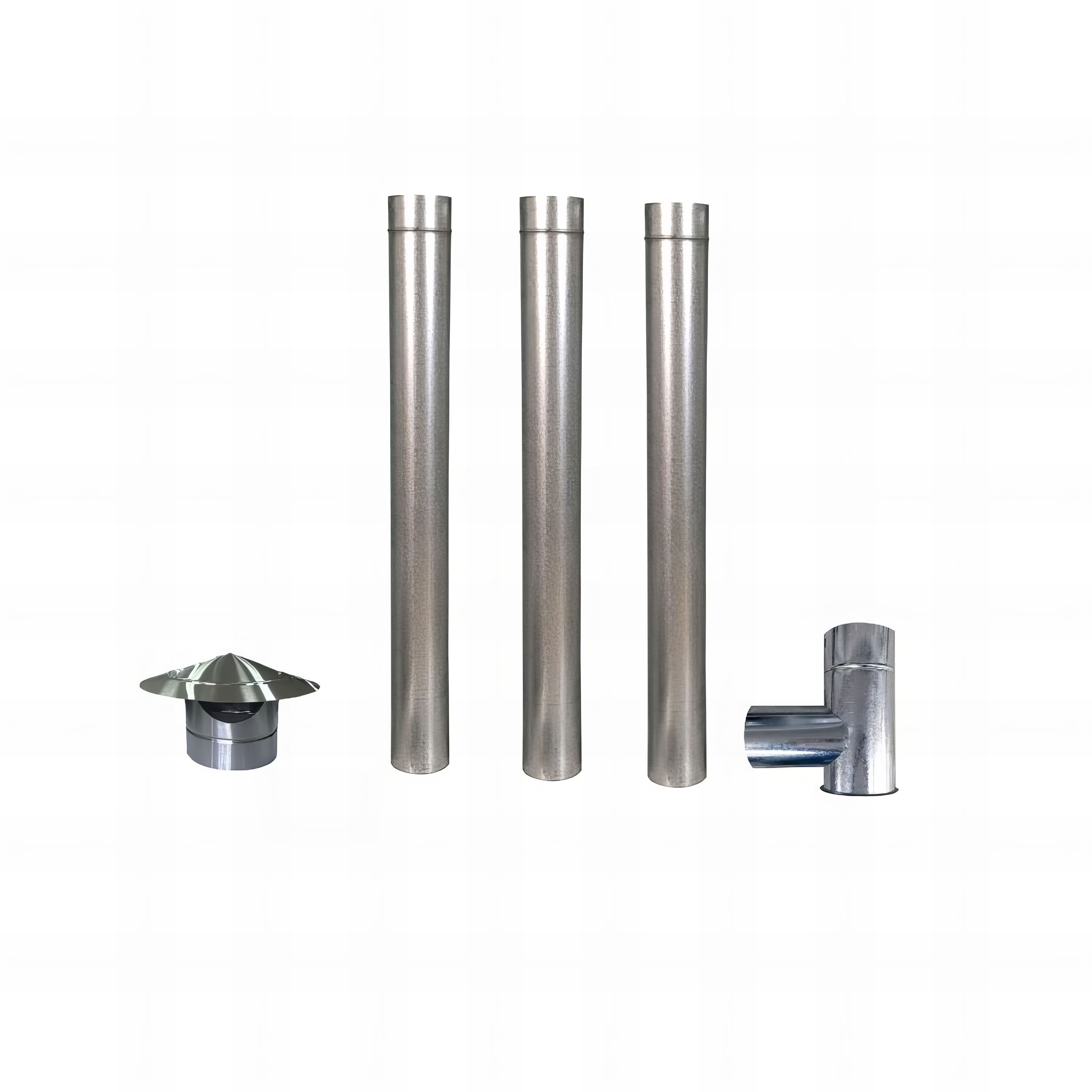 Kit Chaminé Para Fogão A Lenha Galvanizado Canos 110mm A 115mm