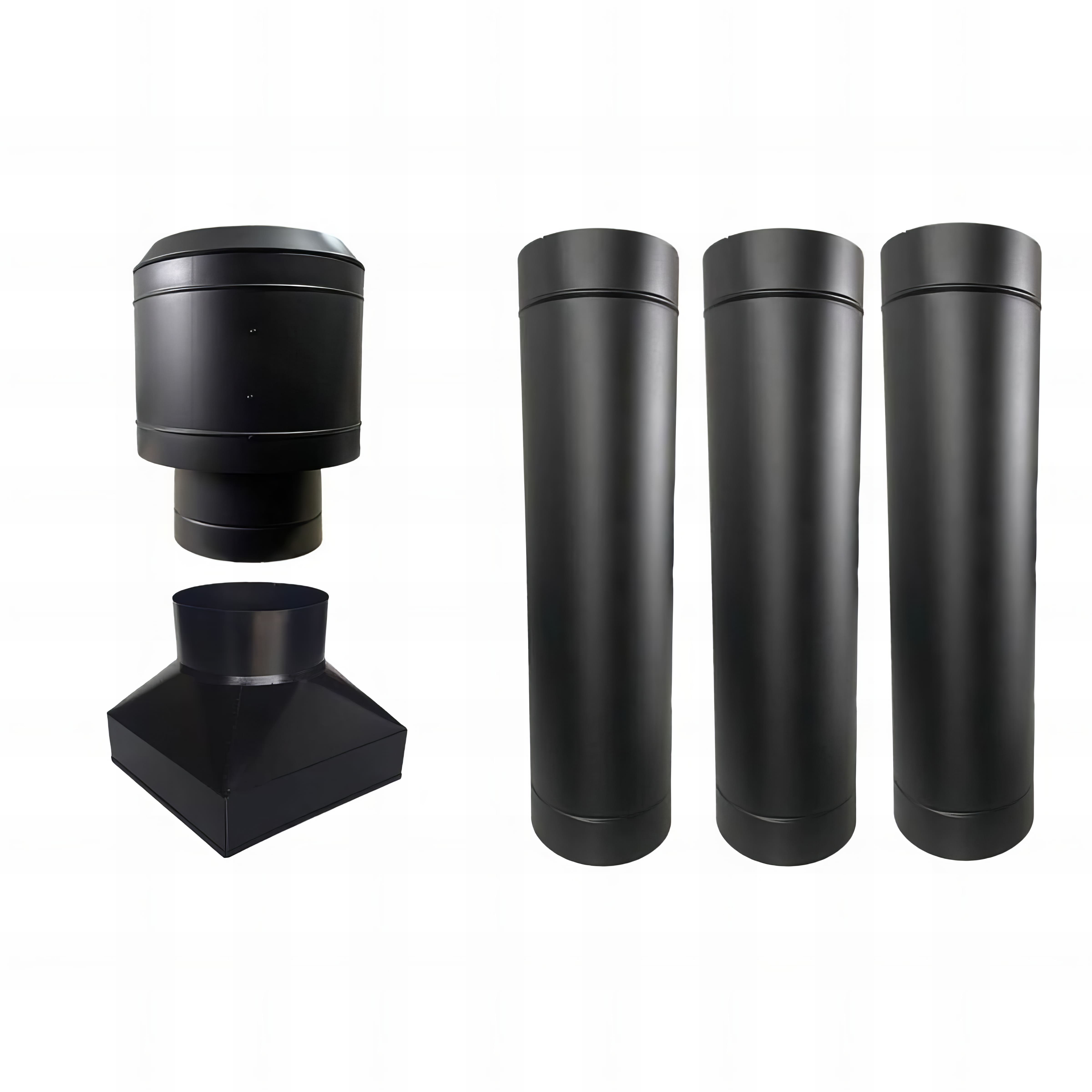 KIT CHAMINÉ 200MM PARA CHURRASQUEIRA PRÉ MONTADA CONTÉM 5 PEÇAS: